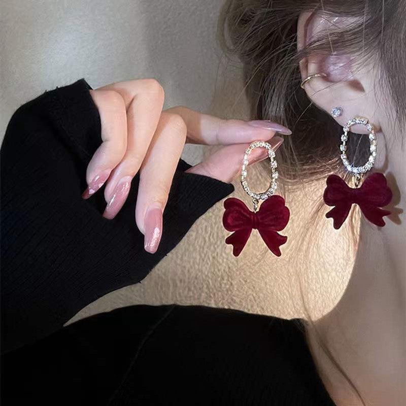 Velvet Bow Pop Earrings
