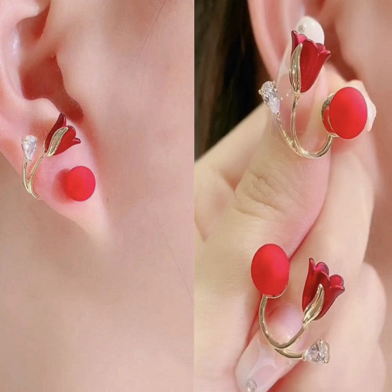 Rose Kiss Earring