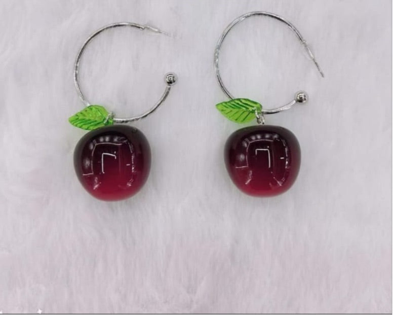 Cherry Pop hoops Earring