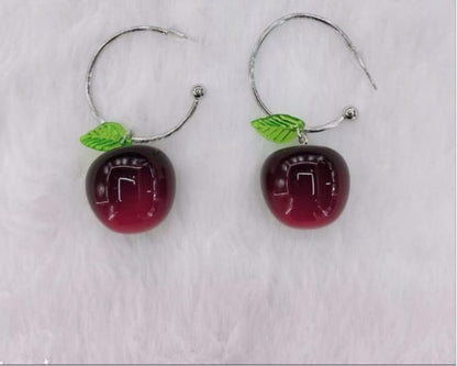 Cherry Pop hoops Earring