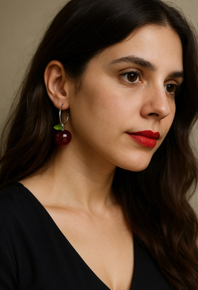 Cherry Pop hoops Earring