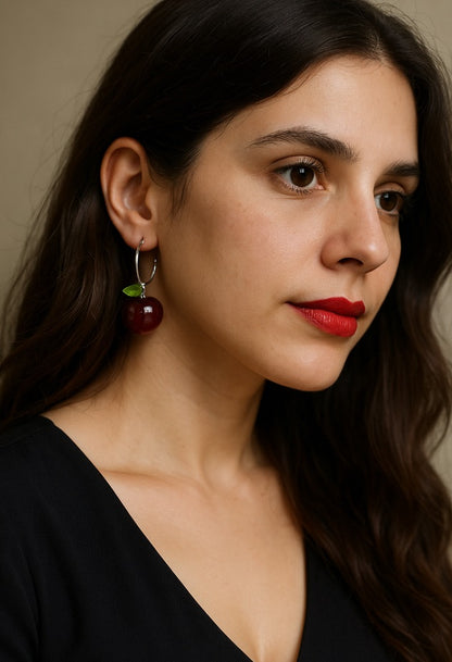 Cherry Pop hoops Earring