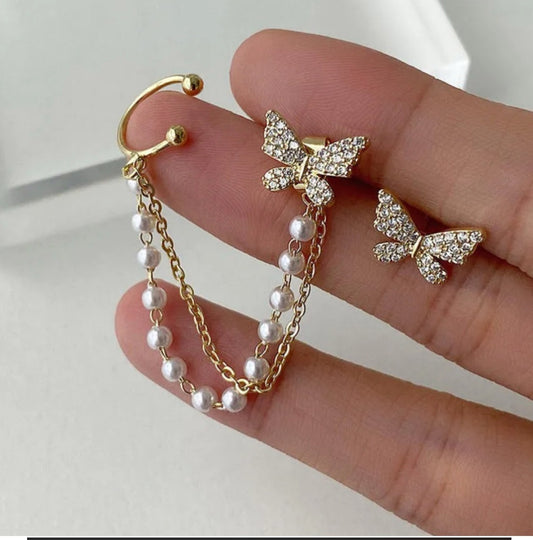 Butterfly Looplet Ear Cuff