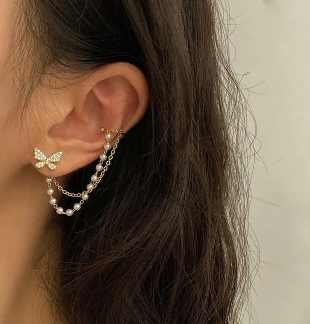Butterfly Looplet Ear Cuff