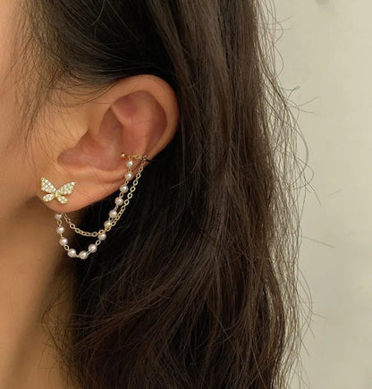 Butterfly Looplet Ear Cuff