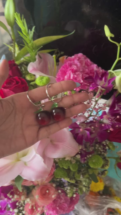 Cherry Pop hoops Earring